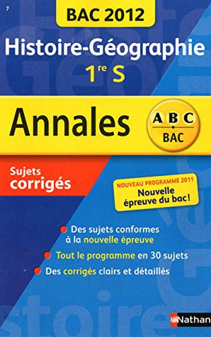 Annales Bac 2012 Histoire/Géo