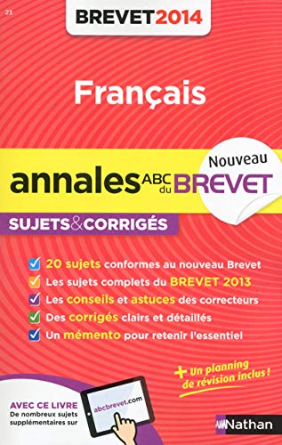 ANNALES BREVET 2014 FRANCAIS