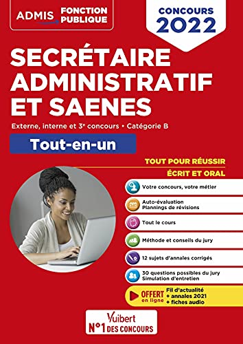 Concours Secrétaire administratif et SAENES - Tout-en-un - Fil d'actu offert: Catégorie B - Externe, interne - 2022