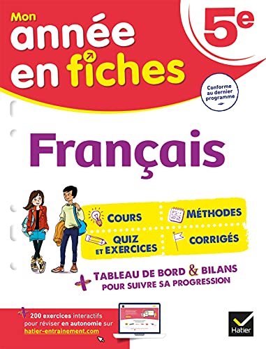Français 5e: fiches de révision collège