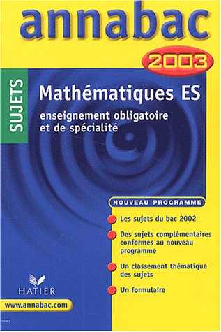 Mathématiques Bac ES.