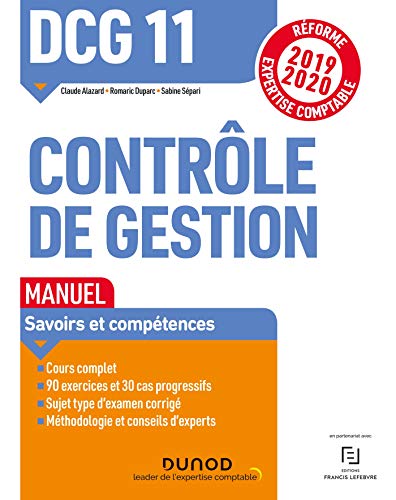 DCG 11 Contrôle de gestion - Manuel - Réforme 2019-2020: Réforme Expertise comptable 2019-2020 (2019-2020)