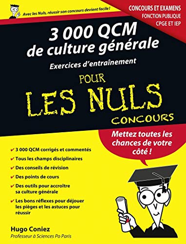 3000 QCM de Culture générale - Concours de la fonction publique pour les Nuls