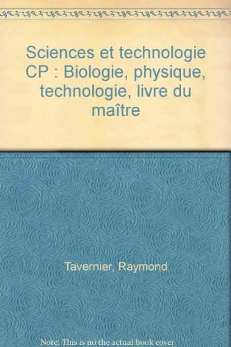 Sciences et technologie CP