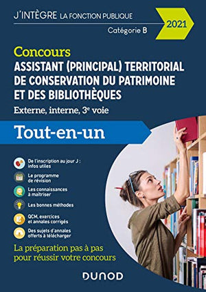 Concours Assistant (principal) territorial de conservation du patrimoine et des bibliothèques externe, interne, 3e voie