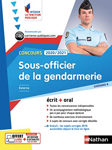 Concours externe Sous-officier de la gendarmerie - Catégorie B - Intégrer la fonction publique - 2020/2021 (23)