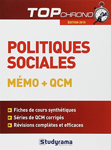 Politiques sociales mémo + qcm édition 2015