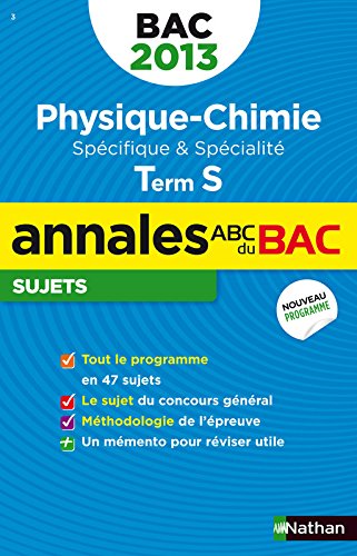ANNALES BAC 2013 PHYS-CHIMIE S