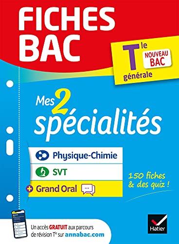 Fiches bac Mes 2 spécialités Tle générale : Physique-chimie, SVT & Grand Oral - Bac 2023: nouveau programme de Terminale