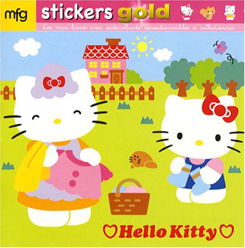 Stickers gold Hello Kitty