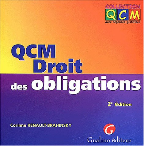 QCM de droits des obligations, 2e édition