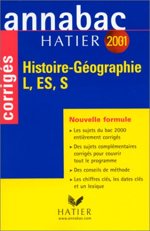 Annabac corrigés 2001 : Histoire Géographie