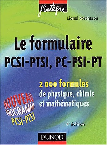 Le formulaire PCSI-PTSI, PC-PSI-PT
