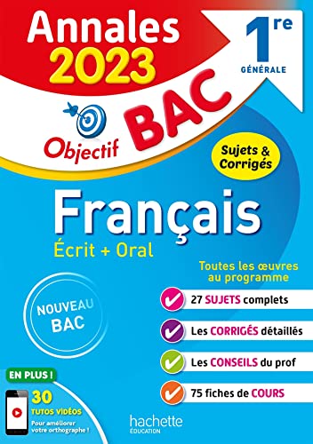 Annales Objectif BAC 2023 - Français 1res