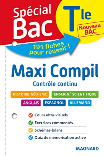 Spécial Bac Maxi Compil de Fiches contrôle continu Tle Bac 2021: Tout le programme en 191 fiches, cours ultra-visuel, mémos, schémas-bilans, exercices et QCM
