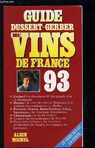 Guide Dussert Gerber des vins de France 1993