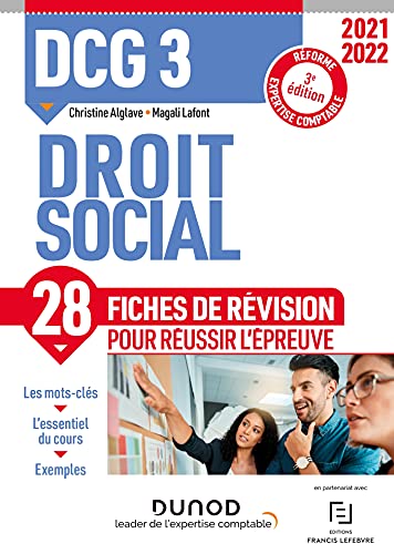 DCG 3 Droit social - 2021/2022: 28 Fiches de révision pour réussir l'épreuve (2021-2022)
