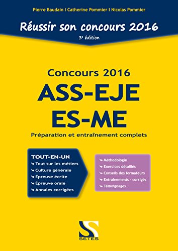 Réussir son concours ASS-EJE-ES-ME - 2016