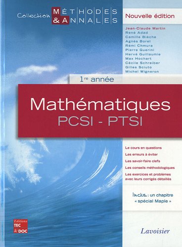 Mathématiques PCSI-PTSI 1re année