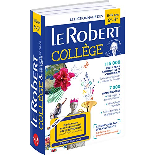 Dictionnaire Le Robert Collège et son dictionnaire en ligne - 11 /15 ans - 6e-5e-4e-3e