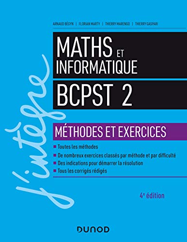 Maths et informatique BCPST 2 - 4e éd. - Méthodes et exercices: Méthodes et exercices