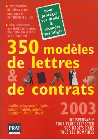 350 modèles de lettres et de contrats 2003