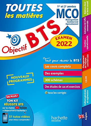 Objectif BTS MCO (1re et 2e années) - Toutes les matières, examen 2022