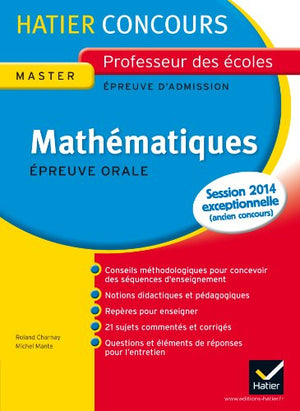 Concours Professeur des écoles (CRPE) - Mathématiques, Epreuve orale d'admission