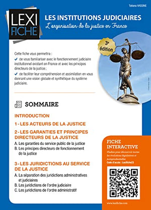 Les institutions judiciaires