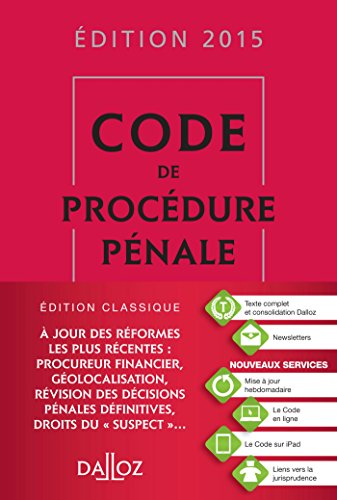 Code de procédure pénale 2015 - 56e éd.