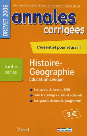 Histoire-Géographie Education civique Brevet Toutes séries