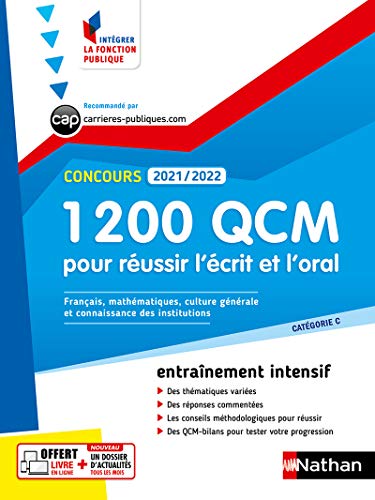 1 200 QCM pour réussir l'écrit et l'oral