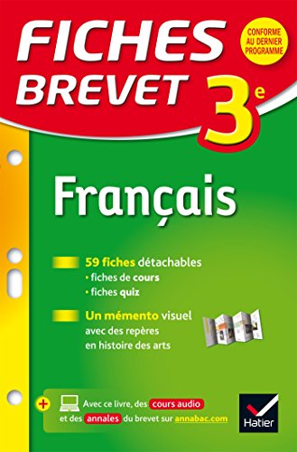 Fiches Brevet Français 3e: fiches de révision