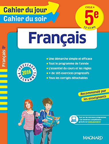 Cahier du jour/Cahier du soir Français 5e - Nouveau programme 2016