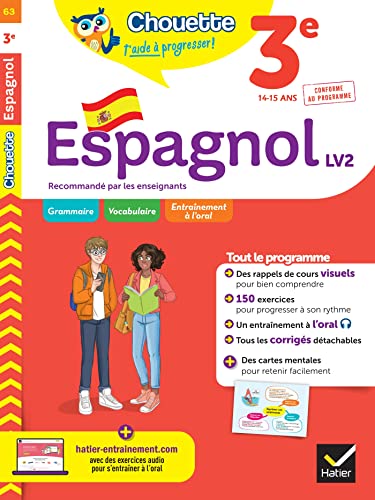 Espagnol 3e - LV2 (A2, A2+): cahier de révision et d'entraînement