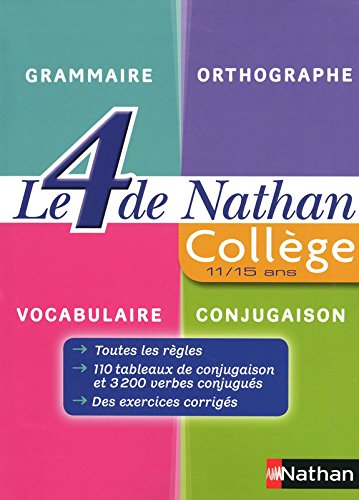 Le 4 de Nathan : Grammaire collège 6e à 3e