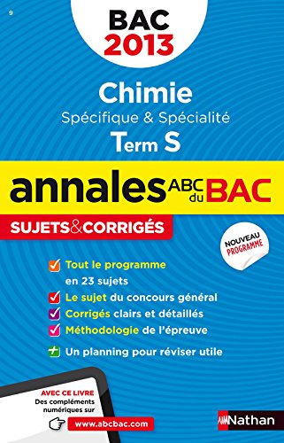 ANNALES BAC 2013 CHIMIE TS SPE