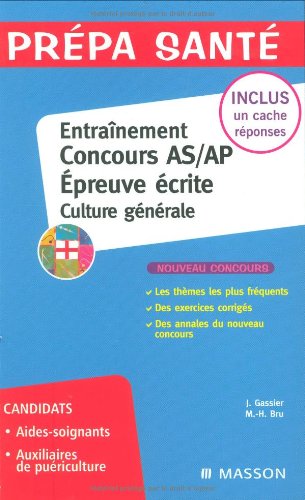 Entraînement Epreuve écrite Concours AS/AP Culture générale