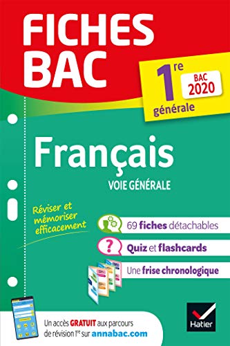 Fiches bac Français 1re générale Bac 2020: inclus oeuvres au programme 2019-2020