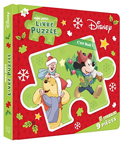 DISNEY - Mon Petit Livre Puzzle - 5 Puzzles 9 Pièces - C'est Noël !: C'est Nöel !