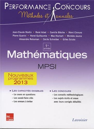 Mathématiques MPSI 1re année