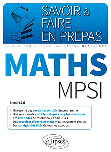 Savoir & Faire en Prépas Maths MPSI