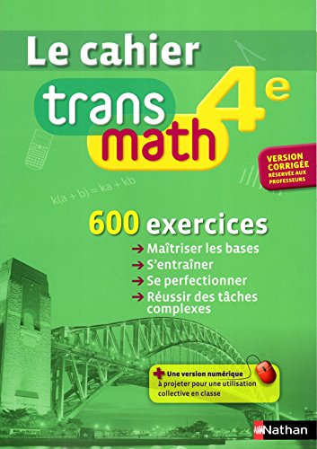 Le cahier trans math 4e