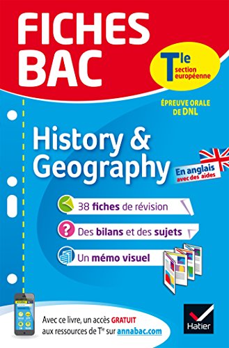 Fiches bac History & Geography Tle section européenne: fiches de révision Terminale section européenne