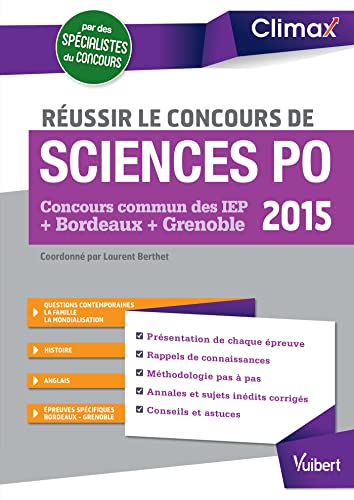 Réussir le concours Sciences Po concours commun des IEP Bordeaux Grenoble
