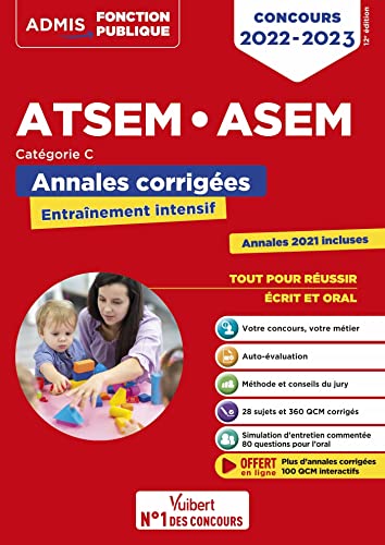 Concours ATSEM et ASEM - Catégorie C - Annales corrigées: Agent (territorial) spécialisé des écoles maternelles - 2022-2023