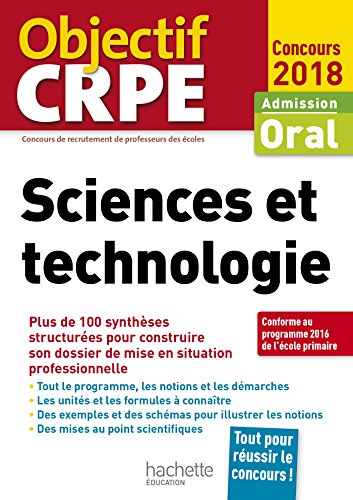 CRPE en fiches : Sciences et technologie 2018