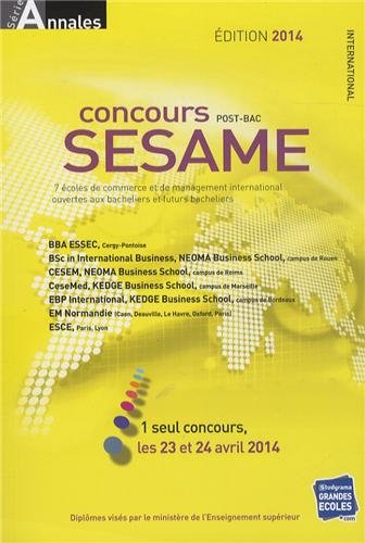 Concours Sésame, édition 2014