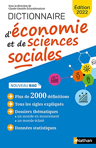 Dictionnaire d'Economie et de Sciences Sociales (SES) - Edition 2022 - Bac et études supérieures