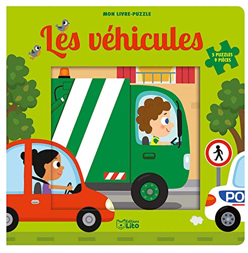 Mon livre puzzle 9 pièces: Les véhicules - Dès 2 ans